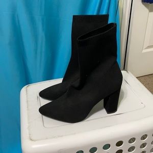 Black sock booties